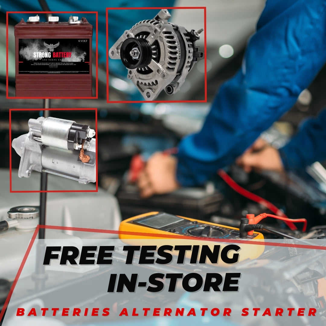 Free alternator starters battery testing at las Vegas cor llc